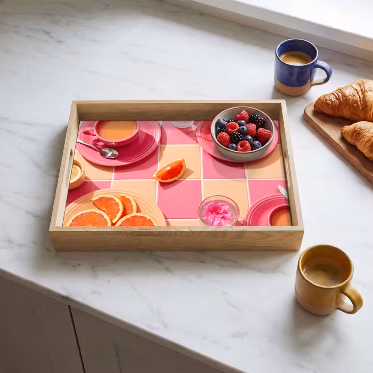 Bandeja - Comida - Cítricos - Naturalezas muertas - Rosa - Naranja — 3