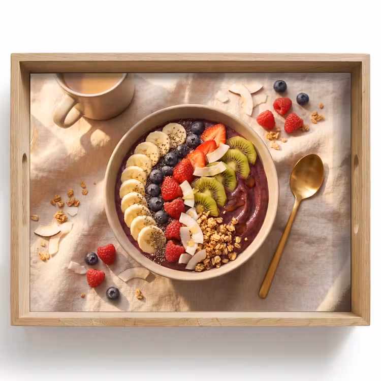 Bandeja - Comida - Cuenco de desayuno - Fruta - Saludable - Colorido — 1