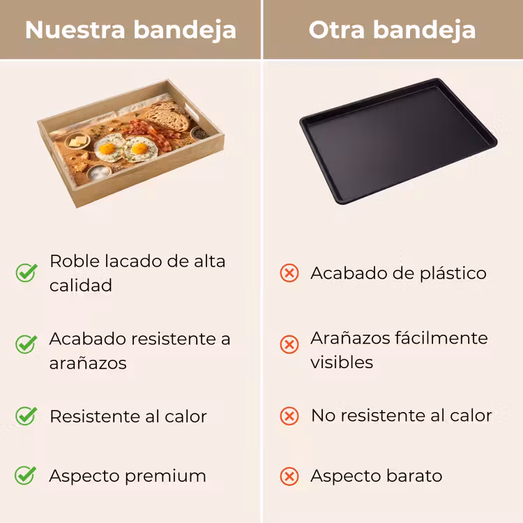 Bandeja - Comida - Desayuno - Madera - Rústico - Amarillo — 9