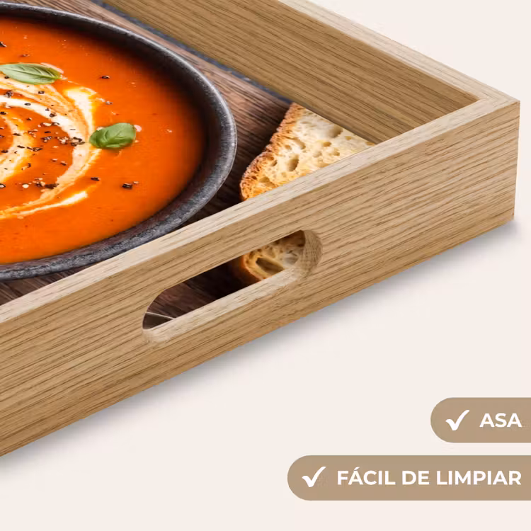 Bandeja - Comida - Sopa - Albahaca - Rústico - Rojo — 8