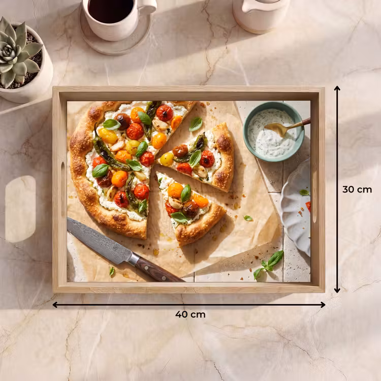 Bandeja - Comida - Tomates - Albahaca - Comida - Fresco — 7
