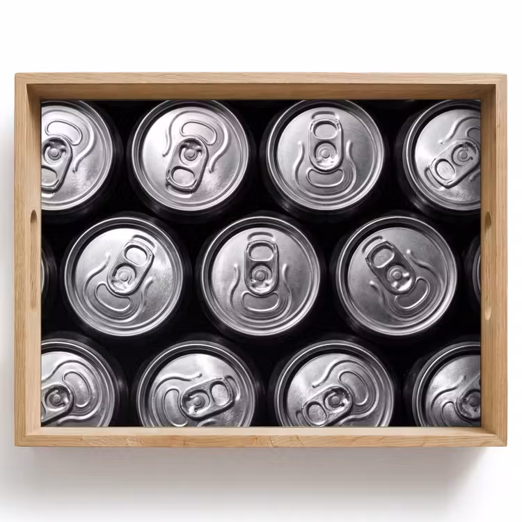 Bandeja - Latas - Aluminio - Estampado - Industrial - Plata — 1