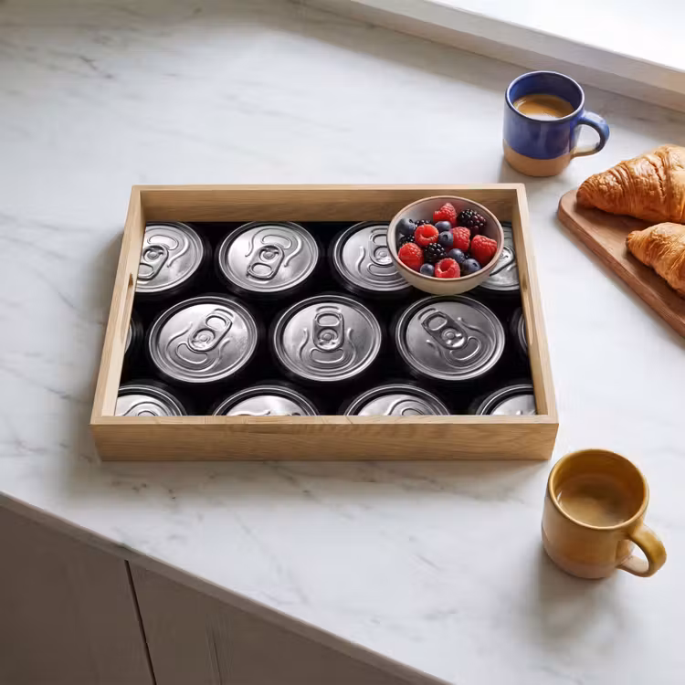 Bandeja - Latas - Aluminio - Estampado - Industrial - Plata — 3