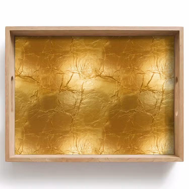 Bandeja - Pan de oro - Vintage - Textura - Oro cálido — 1