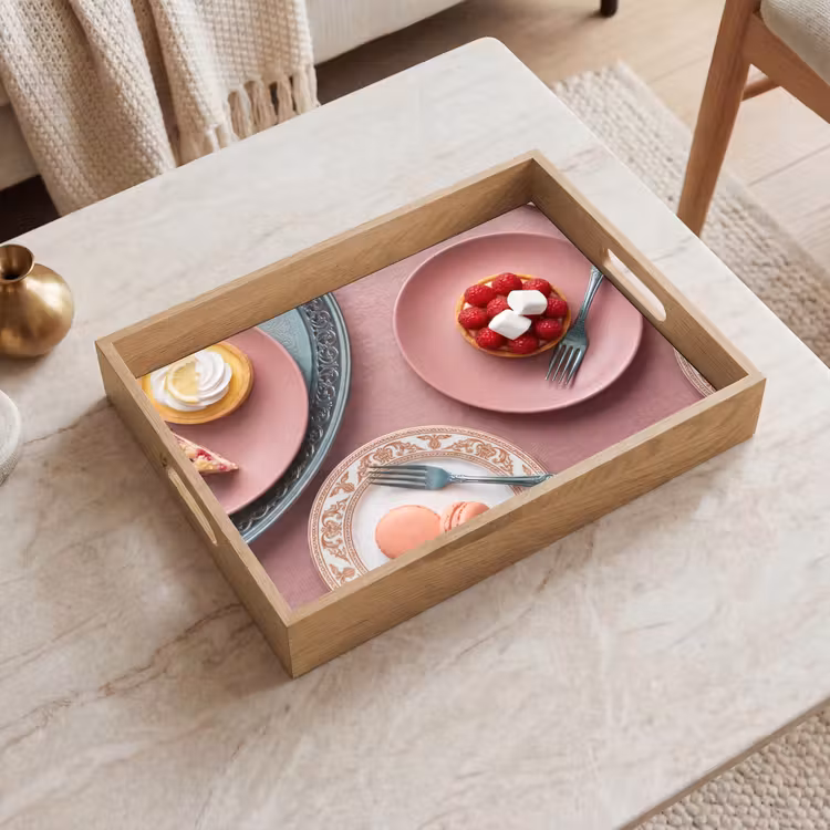 Bandeja - Postre - Tarta - Pastel - Dulce - Rosa — 2