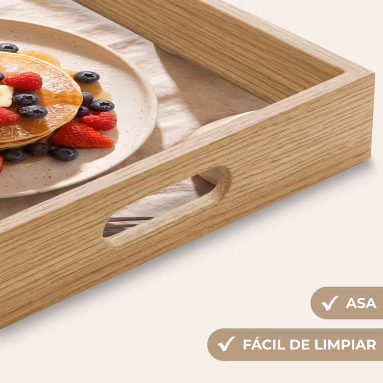 Bandeja - Tortitas - Frutas del bosque - Desayuno - Moderno - Beige — 8