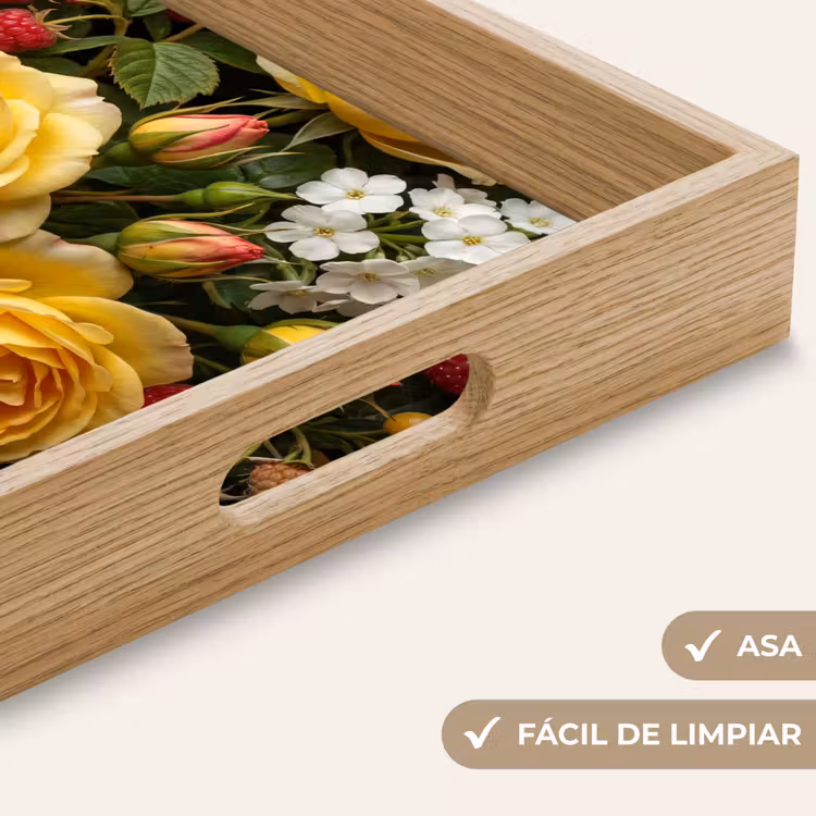 Bandeja - Flores - Ramo - Naturaleza - Clásico - Amarillo — 8