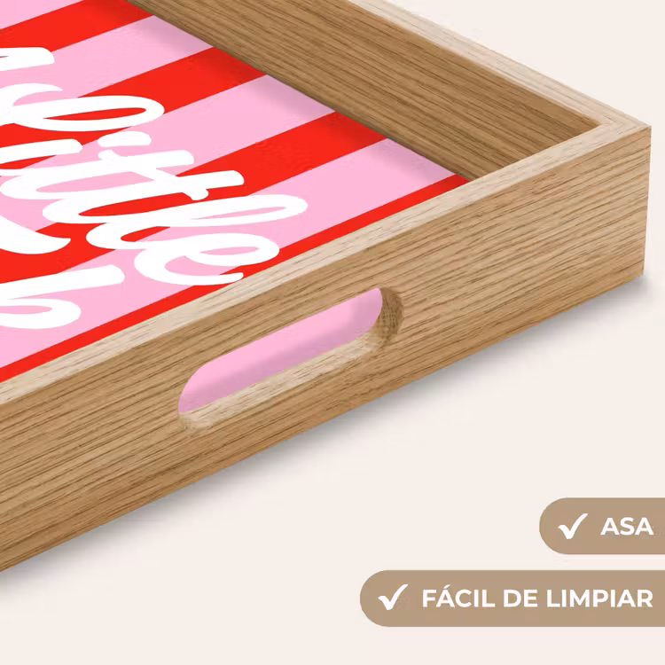 Bandeja - A Little Break - Rayas - Rojo - Rosa — 8