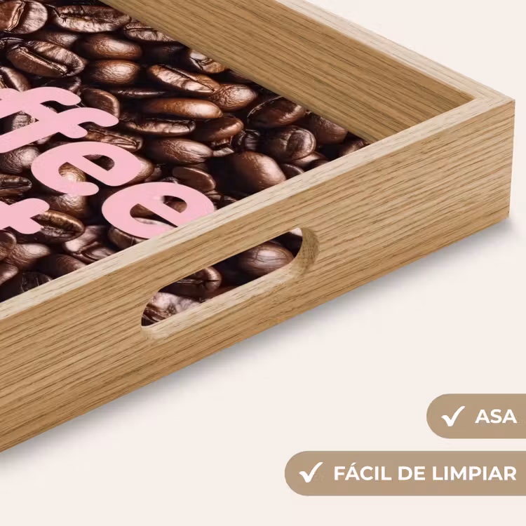 Bandeja - Coffee First - Granos de café - Rosa — 8
