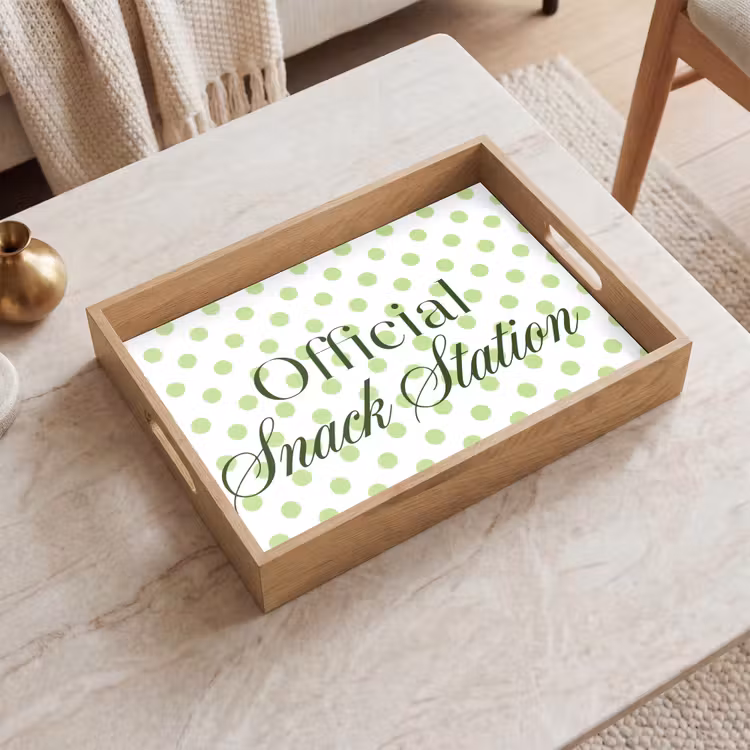 Bandeja - Snack Station - Verde - Lunares — 2