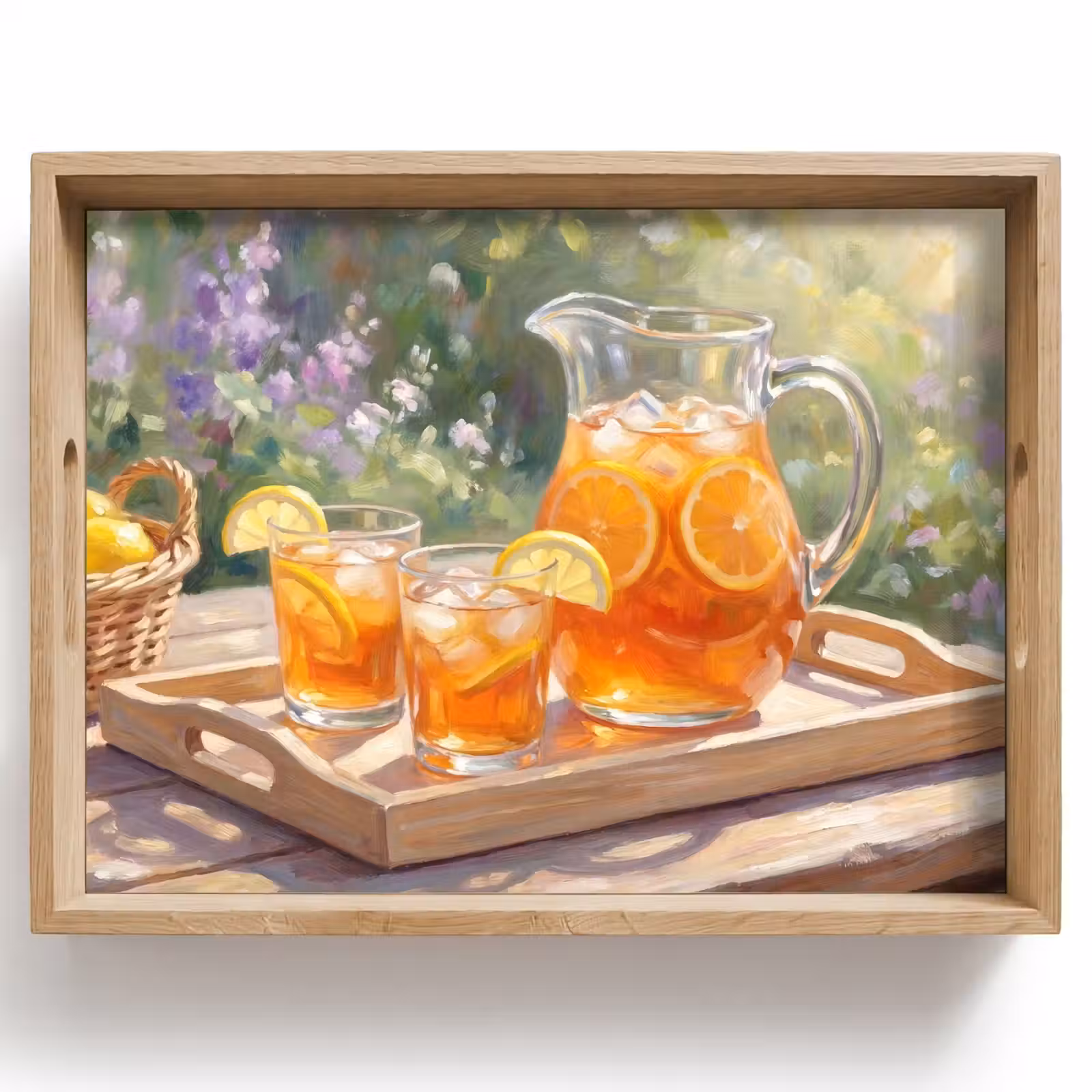 Bandeja - Bebida - Limón - Verano - Jardín - Amarillo — 1