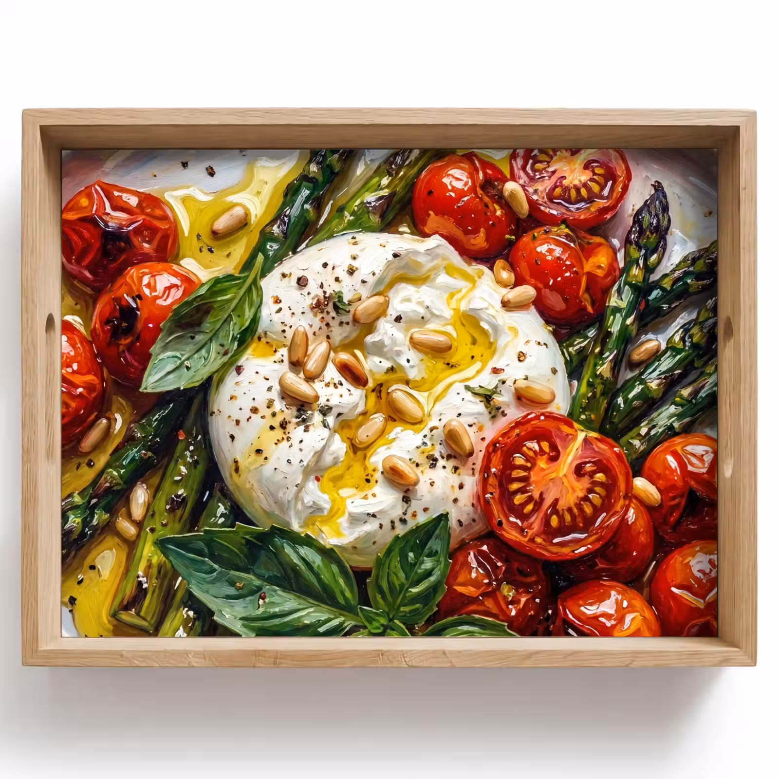 Bandeja - Comida - Verduras - Queso - Moderno - Fresco — 1