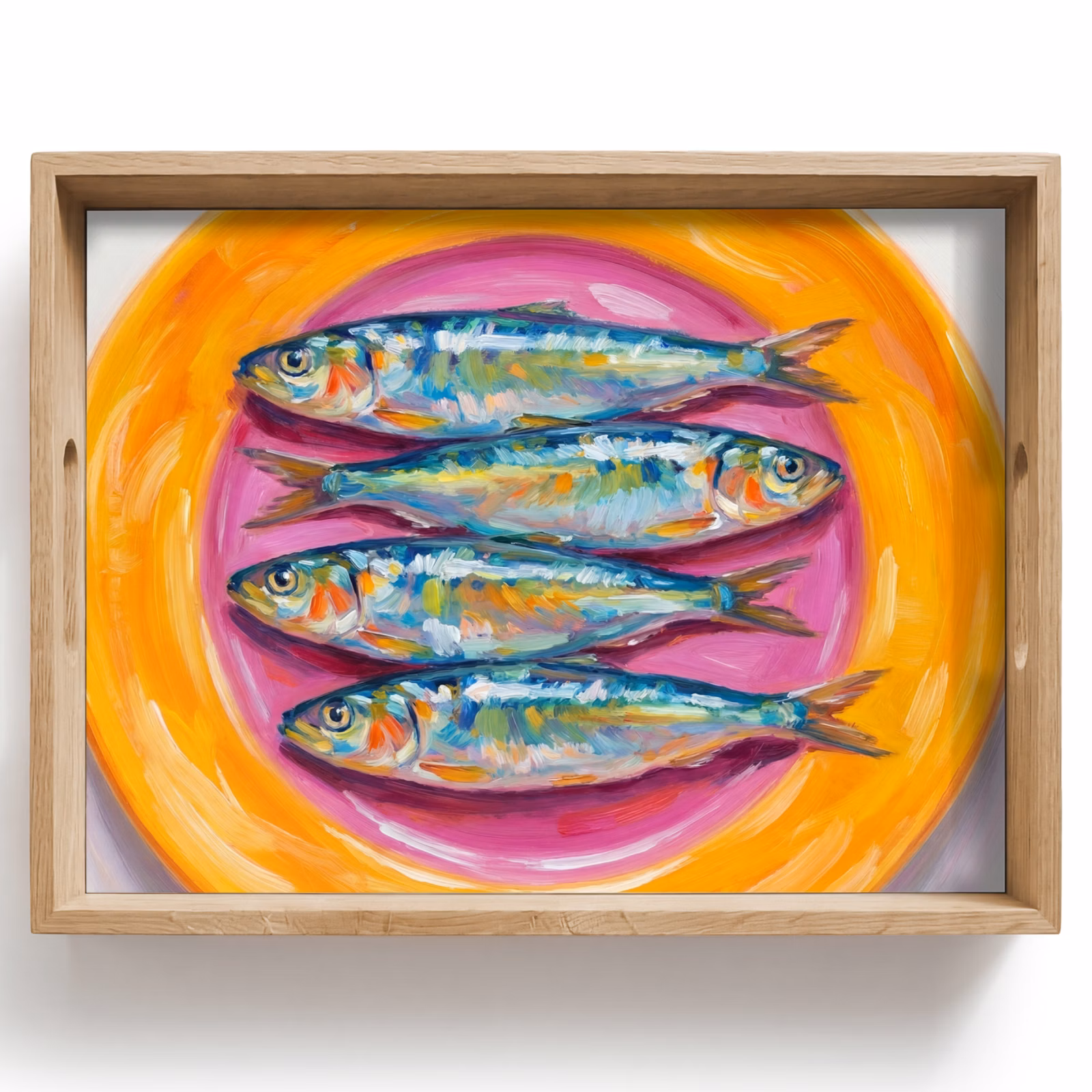 Bandeja - Pescado - Cuatro - Comida - Moderno - Colorido — 1