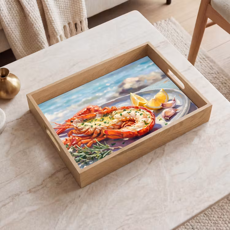 Bandeja - Comida - Mar - Costa - Moderno - Azul — 2