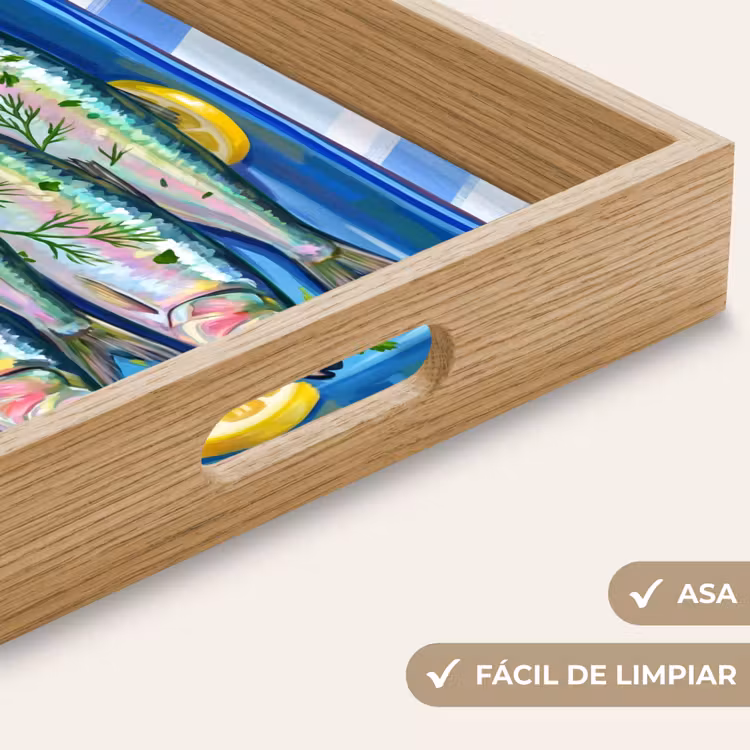 Bandeja - Pescado - Limón - Hierbas aromáticas - Comida - Azul — 8