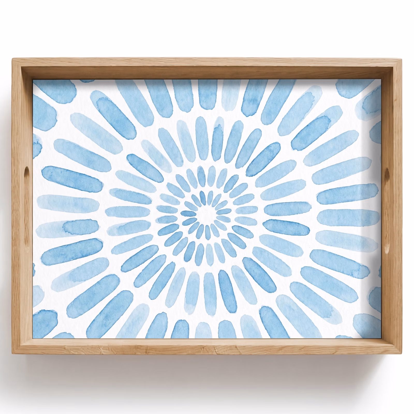 Bandeja - Resumen - Formas - Arte - Acuarela - Azul — 1
