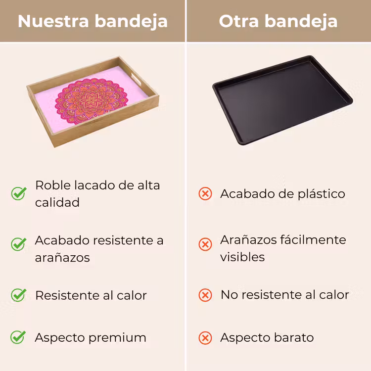 Bandeja - Mandala - Círculo - Espiritual - Oriental - Rosa — 9