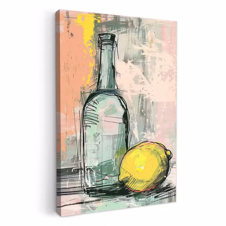 Lienzos decorativos - Bodegón con limón — 1