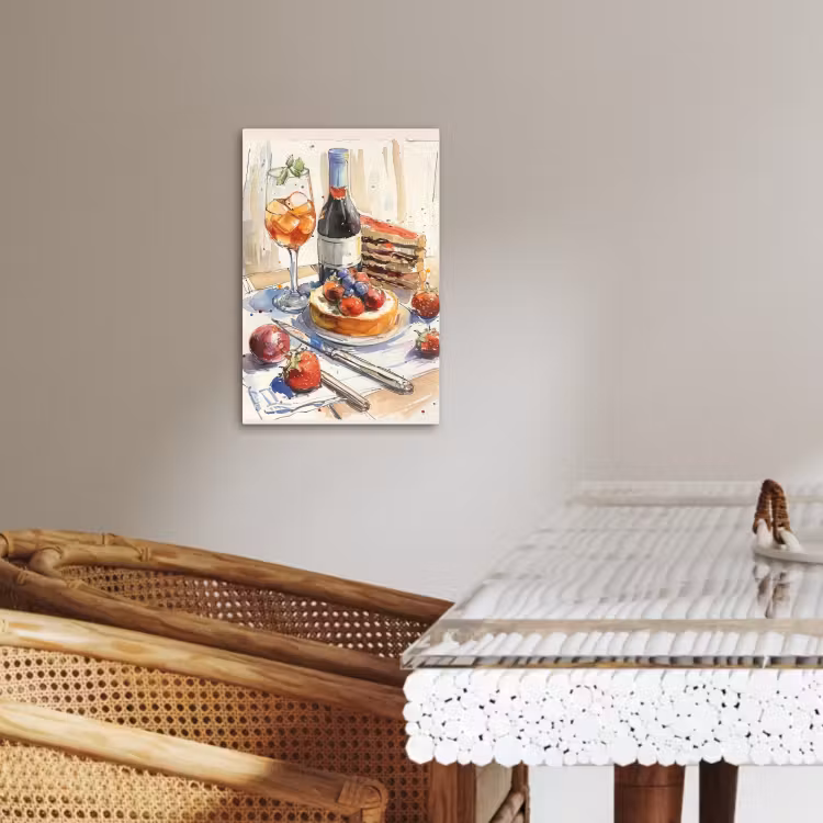 Lienzos decorativos - Degustación en acuarela — 4