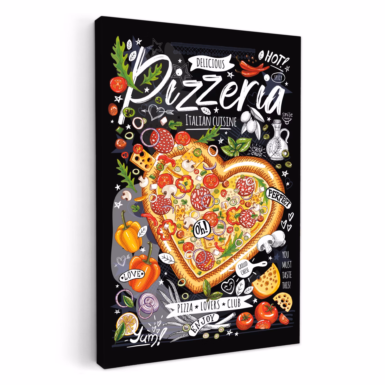 Lienzos decorativos - Lienzo culinario de delicias italianas — 1