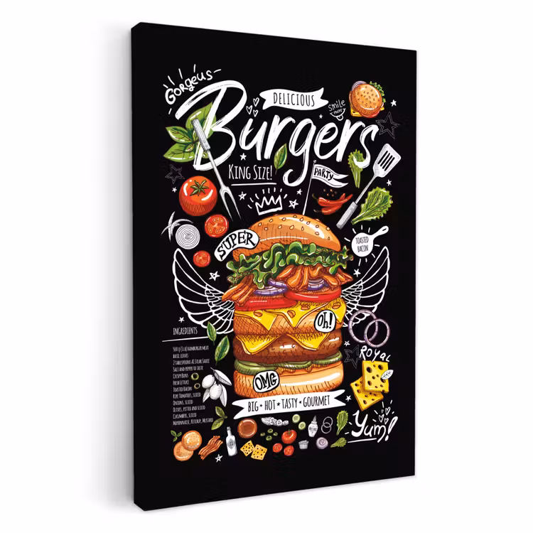Lienzos decorativos - Banquete de hamburguesas — 1