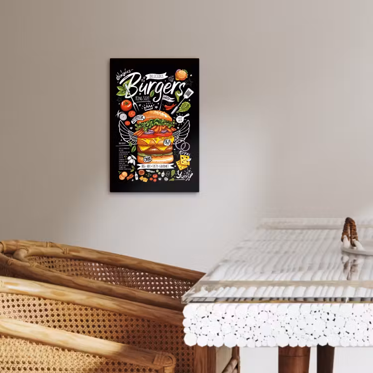 Lienzos decorativos - Banquete de hamburguesas — 3