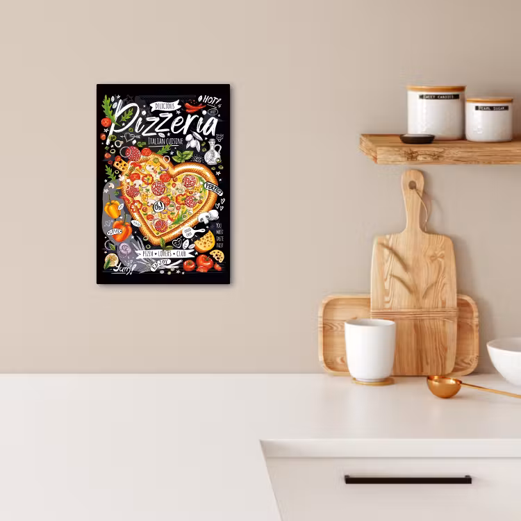 Lienzos decorativos - Lienzo culinario de delicias italianas — 3