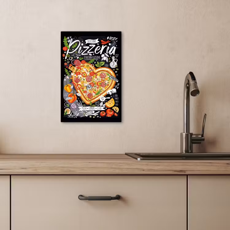 Lienzos decorativos - Lienzo culinario de delicias italianas — 4