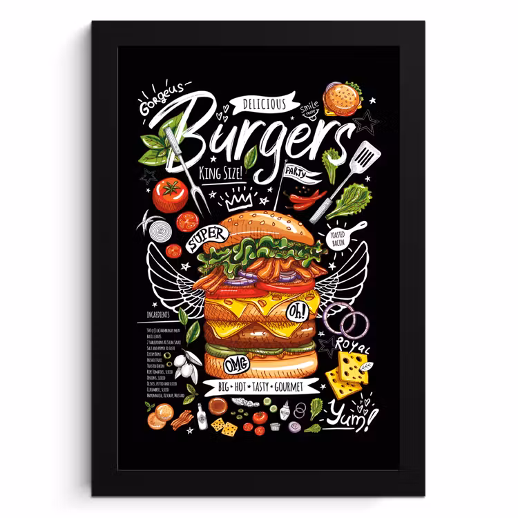 Cuadros enmarcados - Banquete de hamburguesas — 2