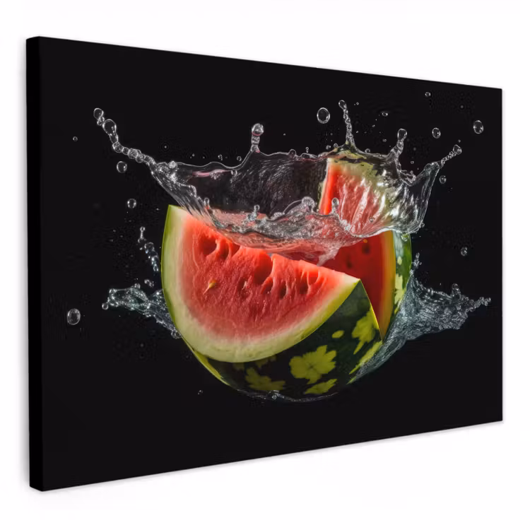 Lienzos decorativos - Sandía - Negra - Agua - Fruta - Melón — 1