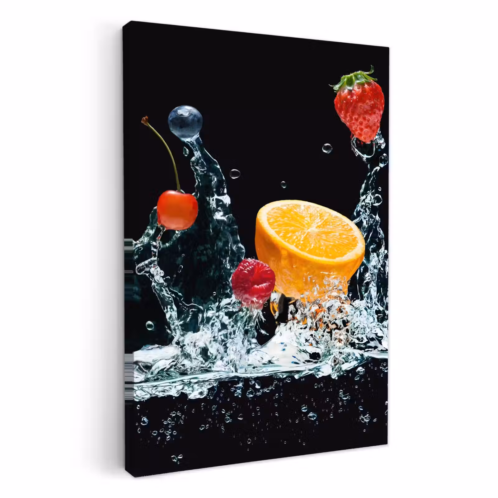 Lienzos decorativos - Explosión de la cascada de frutas — 1