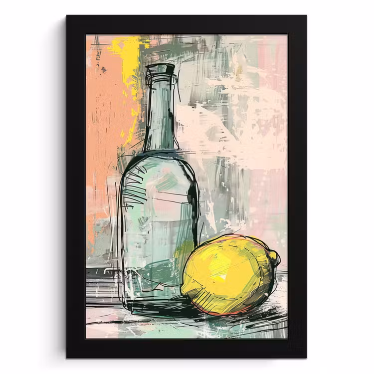 Cuadros enmarcados - Bodegón con limón — 1