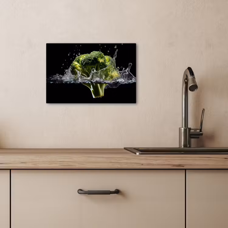 Lienzos decorativos - Brócoli - Verde - Agua - Negro — 3