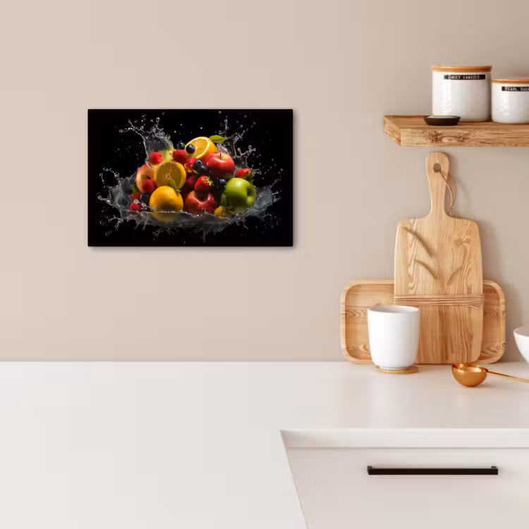 Lienzos decorativos - Fruta - Manzana - Naranja - Frutos rojos - Agua — 2