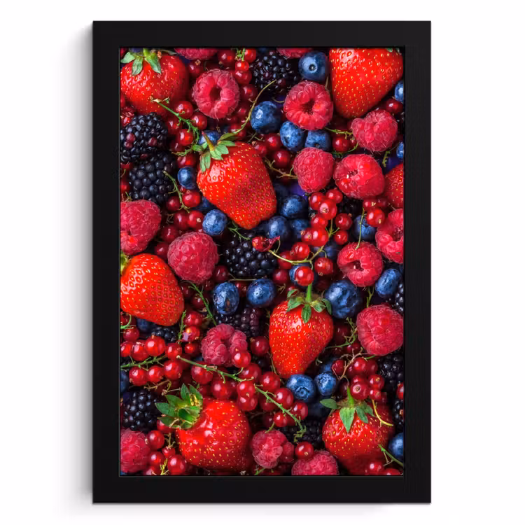Cuadros enmarcados - Mezcla de arándanos y fresas — 1