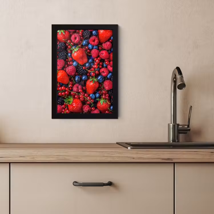 Cuadros enmarcados - Mezcla de arándanos y fresas — 3