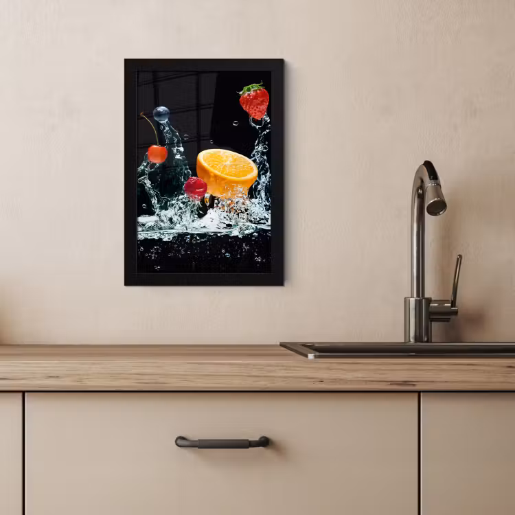 Cuadros enmarcados - Explosión de la cascada de frutas — 4