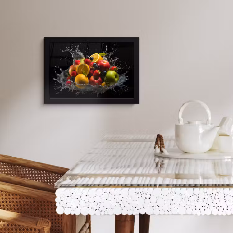 Cuadros enmarcados - Fruta - Manzana - Naranja - Frutos rojos - Agua — 3
