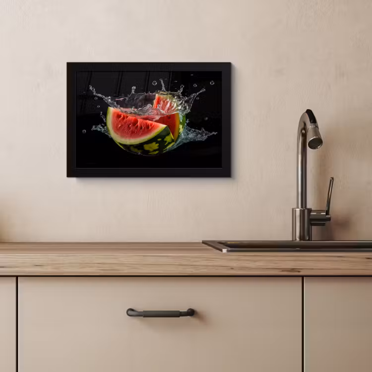 Cuadros enmarcados - Sandía - Negra - Agua - Fruta - Melón — 4