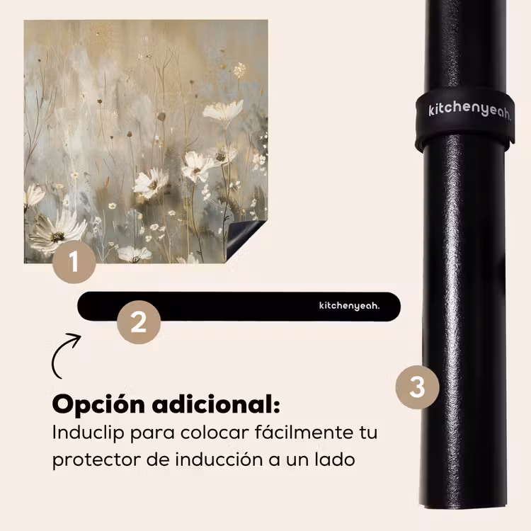 Protector de inducción - Fiori - Bianco - Natura - Grigio - Moderno — 8