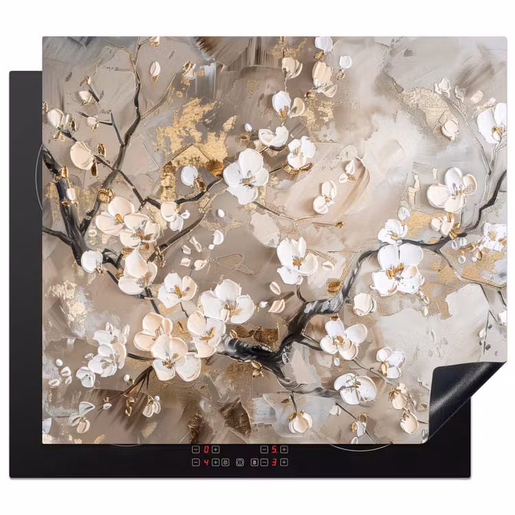 Protector de inducción - Fiori - Bianco - Oro - Beige - Lusso — 1