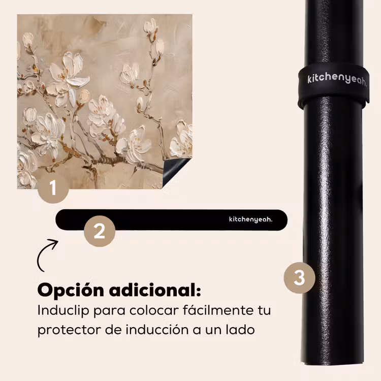 Protector de inducción - Fiori - Moderno - Beige - Bianco - Fiore — 8
