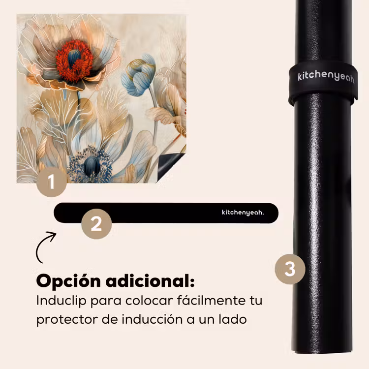 Protector de inducción - Fiori - Beige - Moderno - Illustrazione — 8
