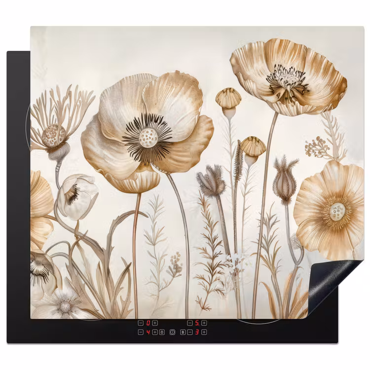 Protector de inducción - Fiori - Beige - Natura - Illustrazione — 1
