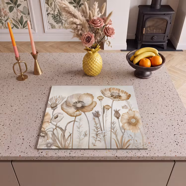 Protector de inducción - Fiori - Beige - Natura - Illustrazione — 3