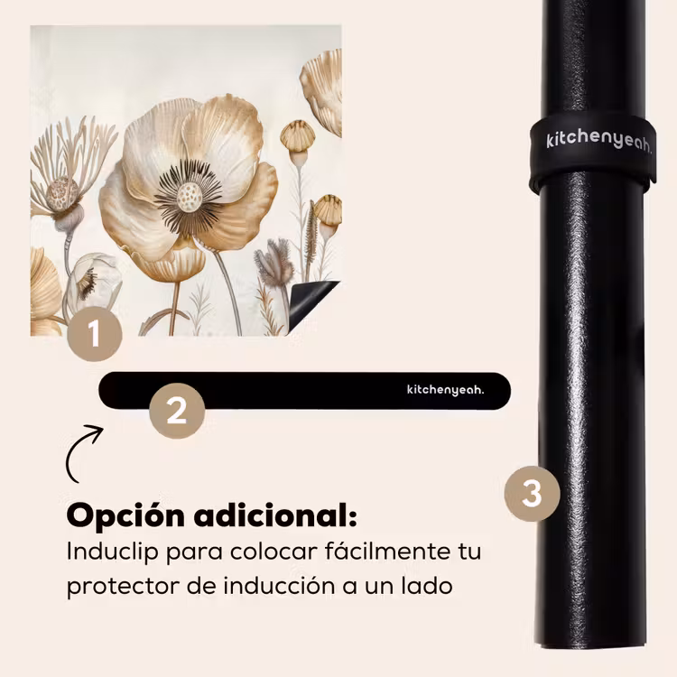 Protector de inducción - Fiori - Beige - Natura - Illustrazione — 8