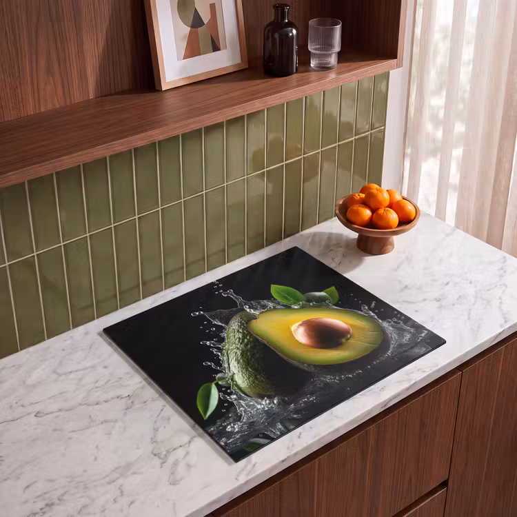 Protector de inducción - Avocado - Verdura - Foglia - Acqua - Nero - Verde — 4