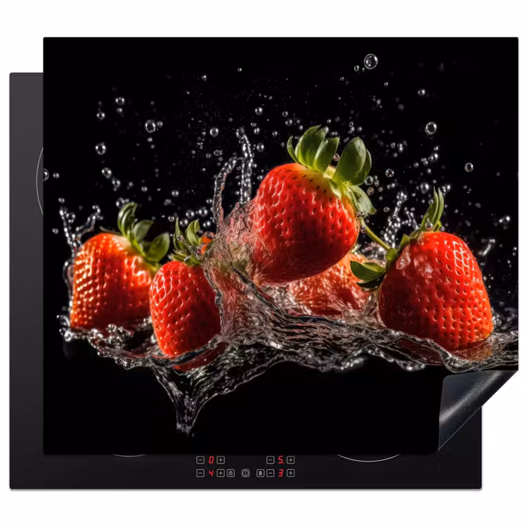 Protector de inducción - Fragole - Frutta - Rosso - Acqua - Nero — 1