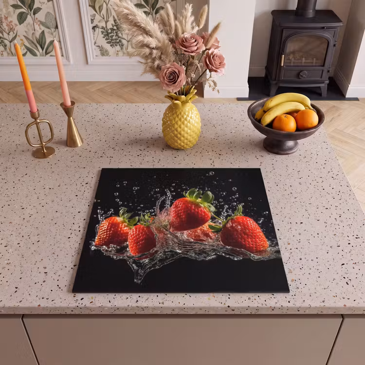 Protector de inducción - Fragole - Frutta - Rosso - Acqua - Nero — 3