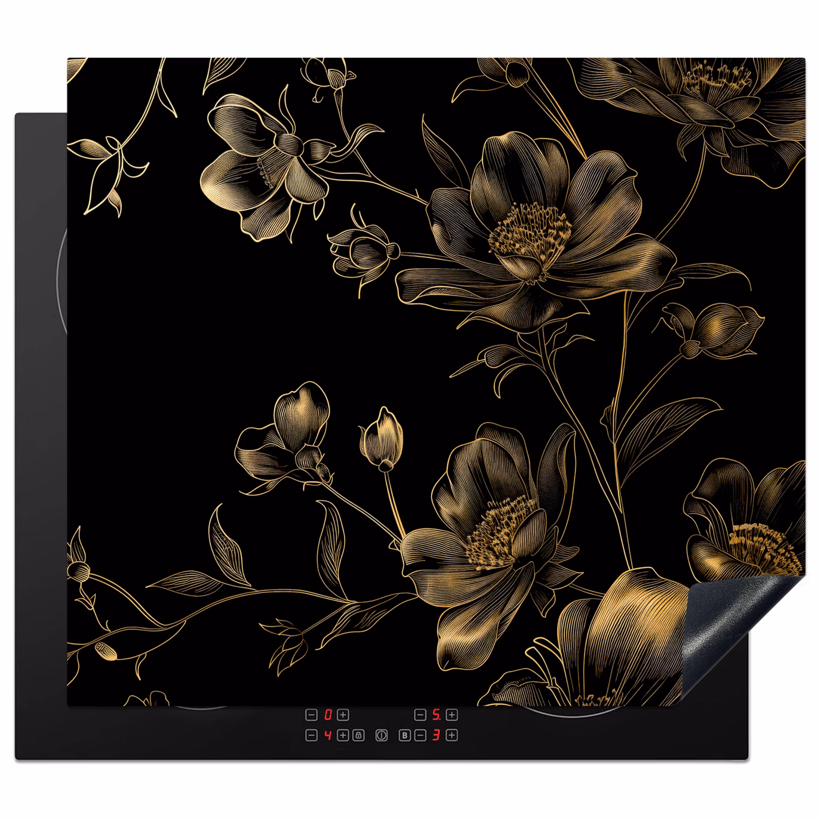 Protector de inducción - Giardino di mezzanotte in oro monocromatico — 1